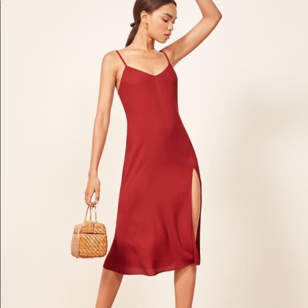 Reformation NEW Crimini Dress Red SOLD OUT $128 NWT SIZE 4